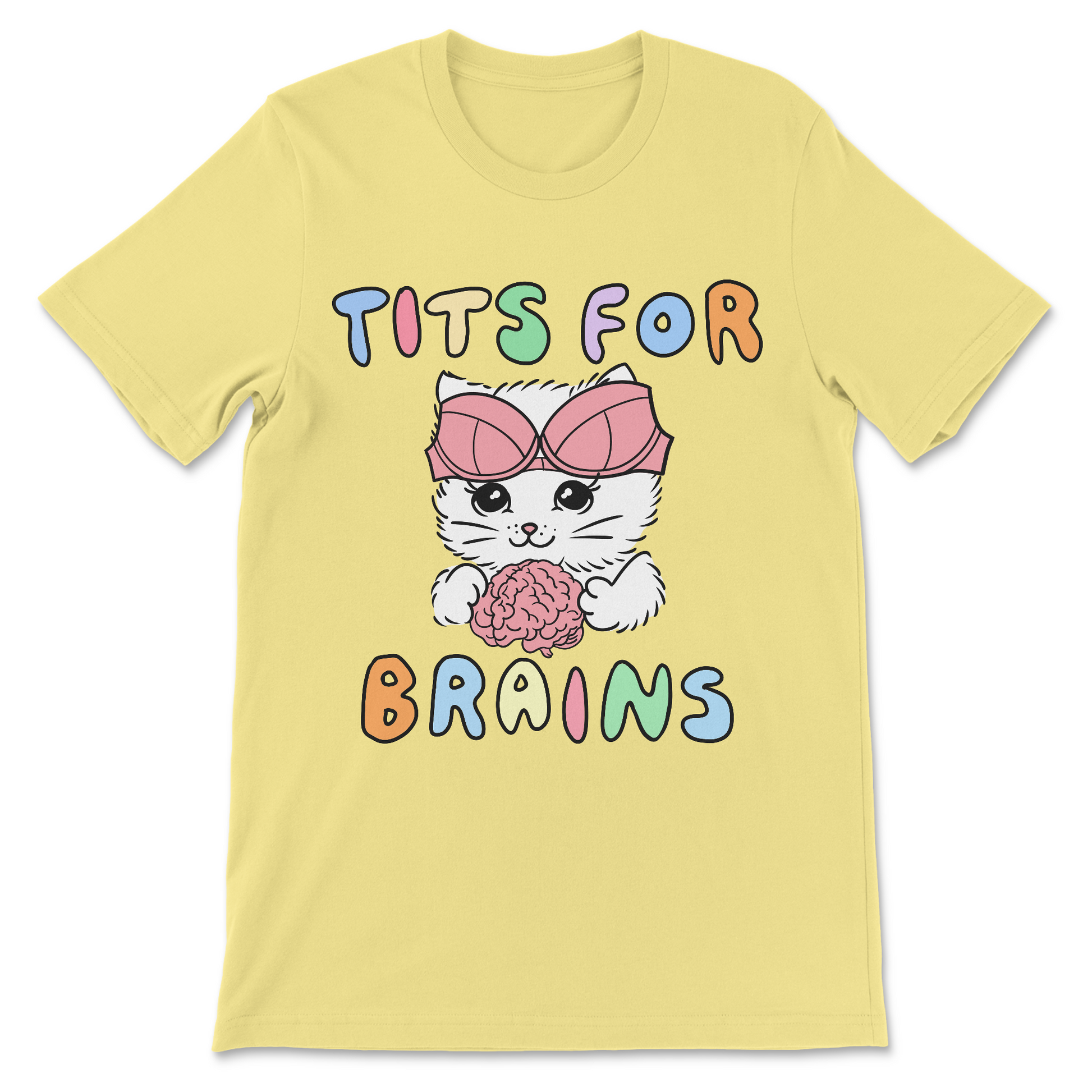 raunchy novelty top for women with shocking text and cute kitten art
