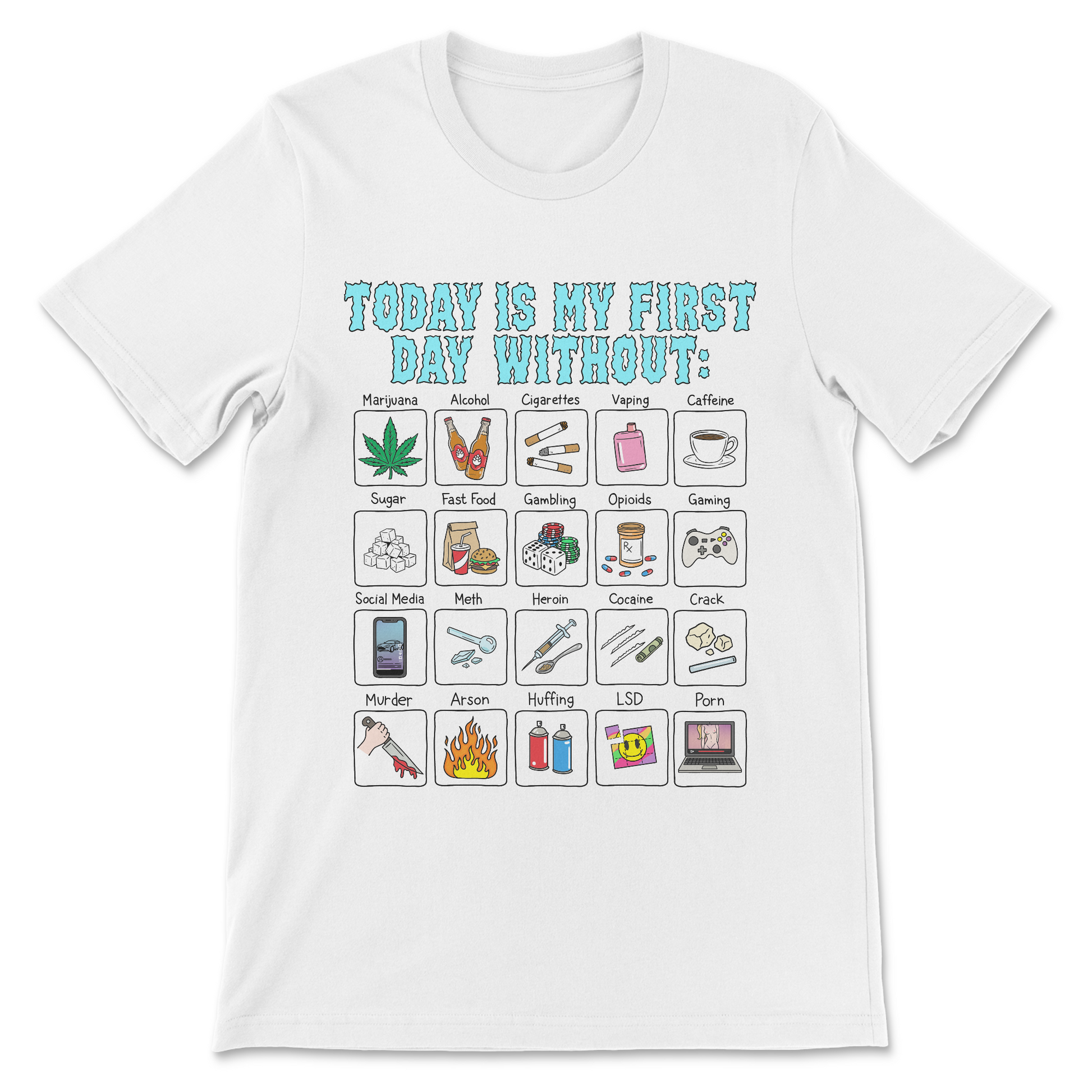 funny dark humor shirt listing drugs
