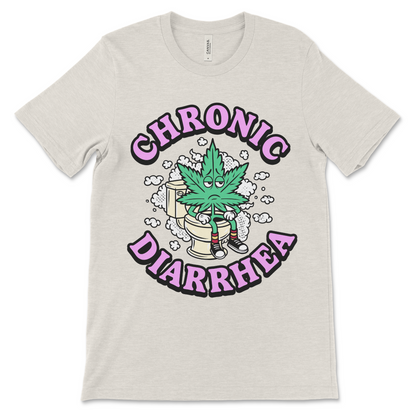 Marijuana-themed shirt with toilet humor and a bold poop joke. Perfect for adult humor lovers and rude graphic tee collectors.