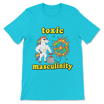 dark comedy political shirt with unicorn character
