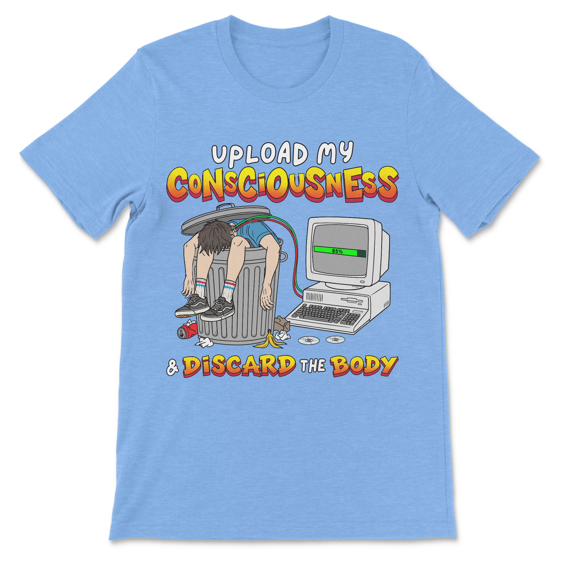 Futuristic AI humor Upload My Consciousness t-shirt