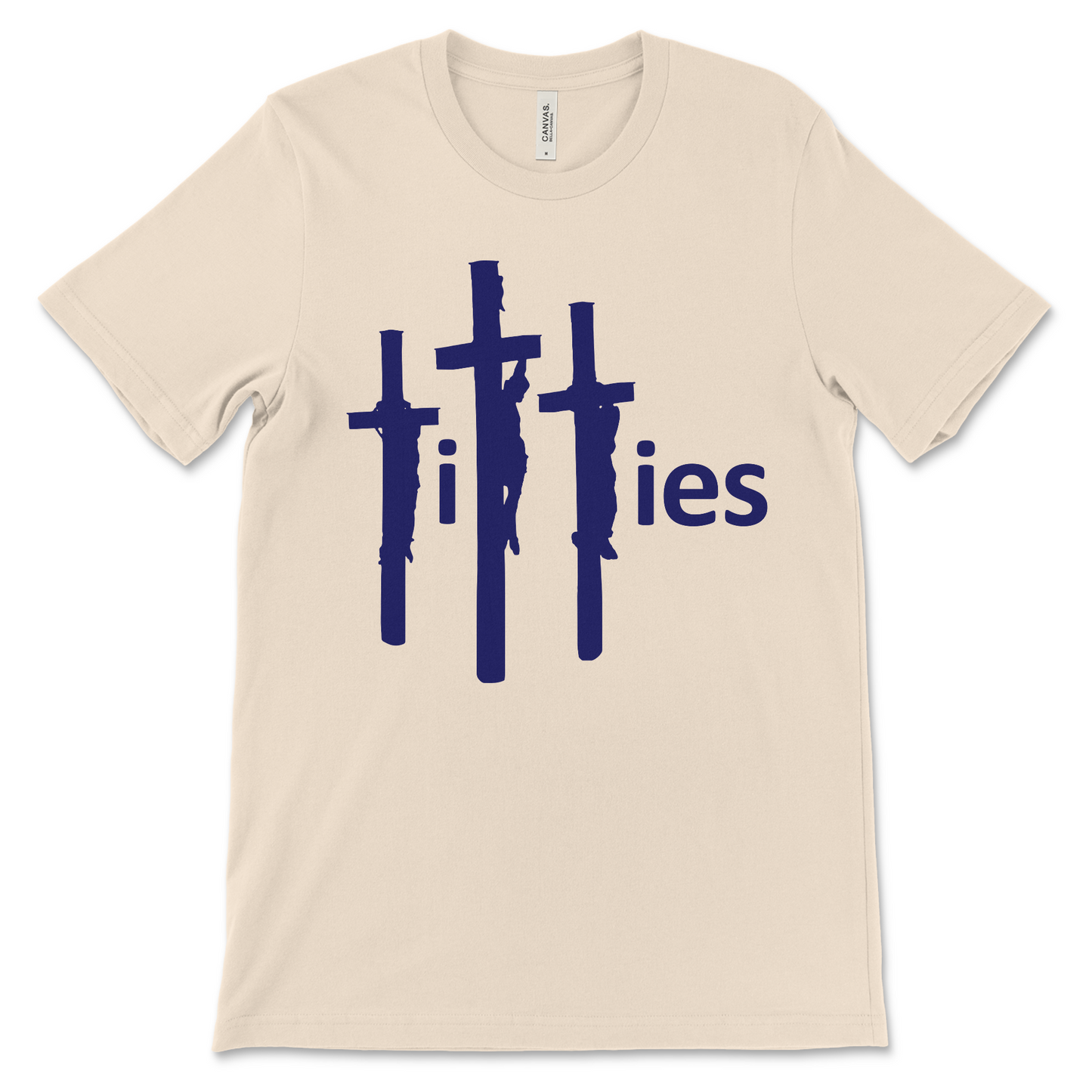 Inappropriate atheist tee with shocking anti religion message.