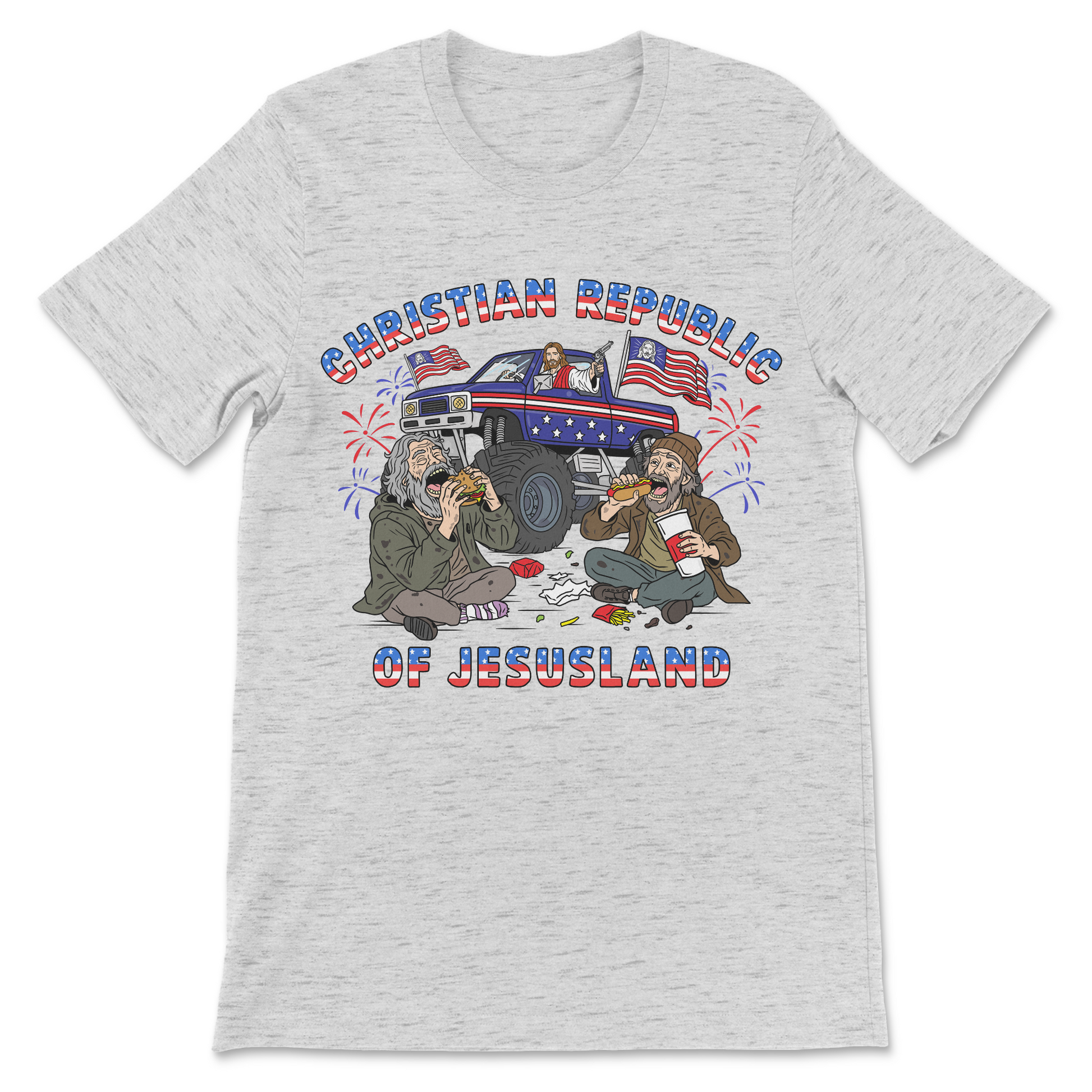 jesus parody shirt funny controversial usa graphic tee
