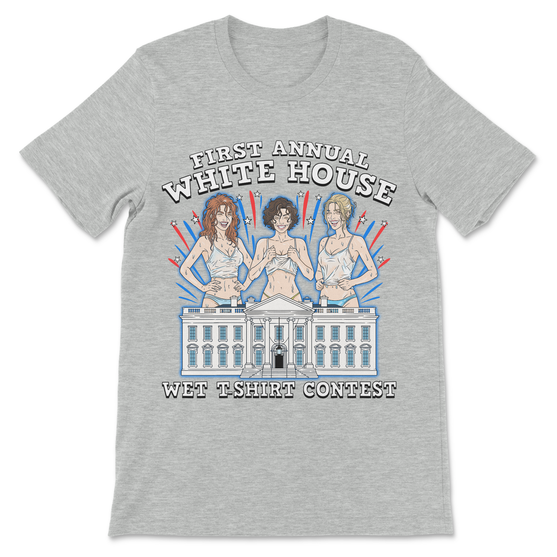 Satirical government humor shirt inspired by increasingly ridiculous public events.
