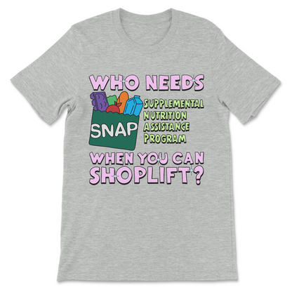 embarrassing offensive political tee about welfare and stealing
