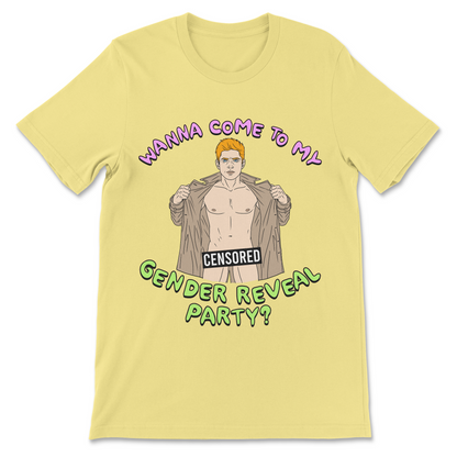 Inappropriate gender reveal party flasher shirt dark crude humor tee
