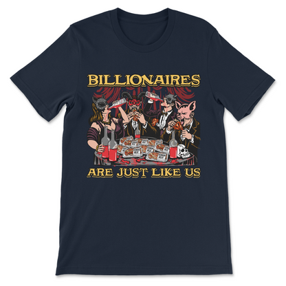 Sarcastic anti elite meme tee with masked aristocrat design
