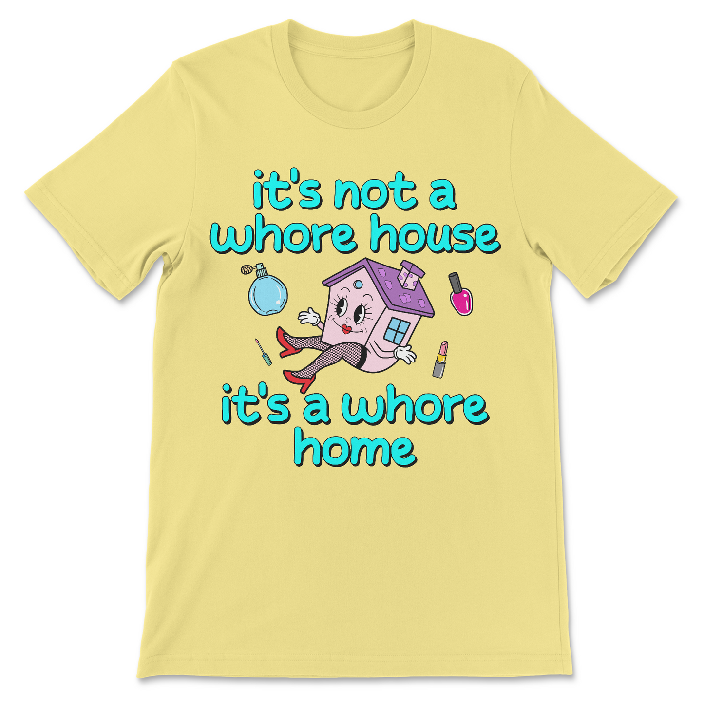Novelty graphic tee with edgy adult joke print

