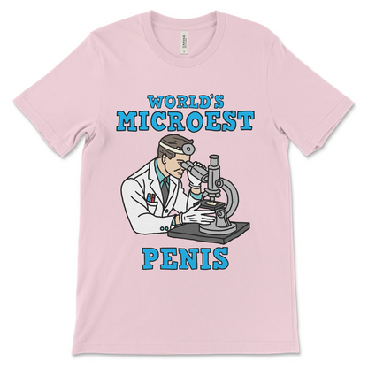 Novelty micropenis tee with offensive humor and awkward confidence. Funny rude t-shirt, embarrassing t-shirt gift, and dark humor graphic tee for inappropriate meme lovers.
