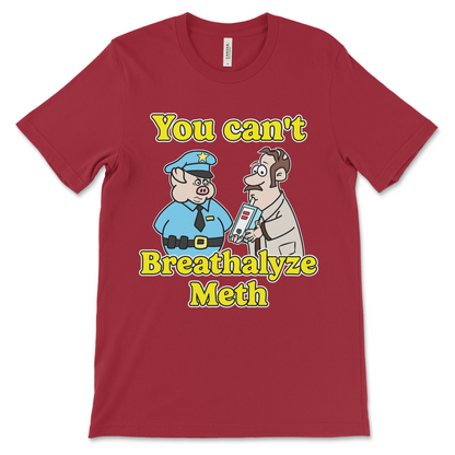 Dark drug humor graphic tee with offensive saying